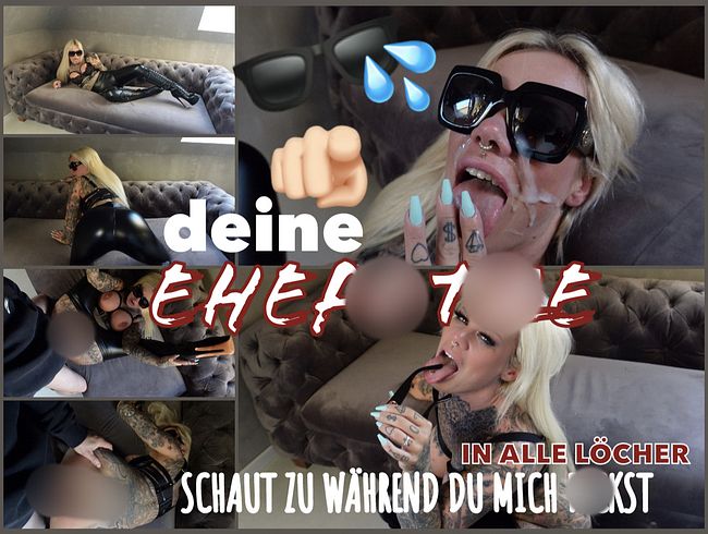 SteffiBlond Porno Video: Deine EHEfo**E schaut zu während du mich fi**ST | in alle LÖCHER!